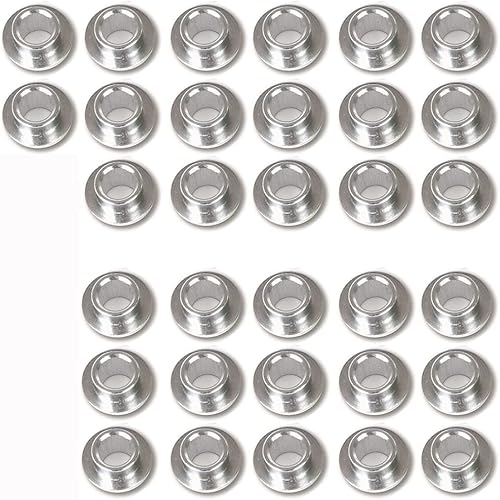 32 separadores de rodamientos de buje duraderos de aluminio para patines en línea, patines de ruedas, patinetas, longboards para tornillos de 0.315in