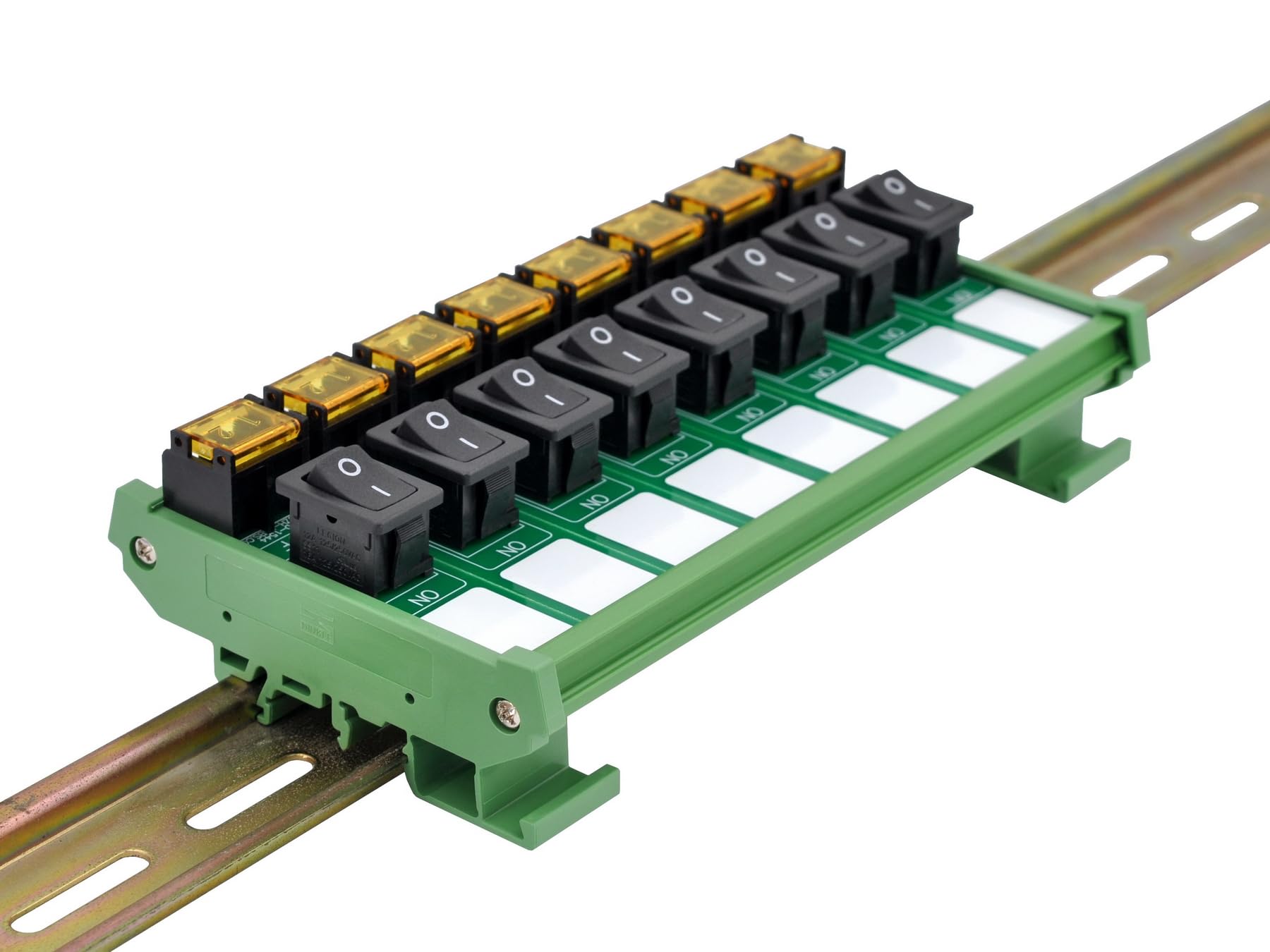 Modulo interruttore a bilanciere per montaggio su guida DIN, 10 Amp 250 VAC/50 VDC (8 canali)