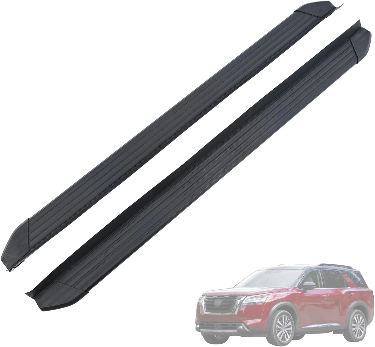 4.5" Running Boards Side Steps Nerf Bars Fits for Nissan Pathfinder 2022 2023 2024 2025 Accessories Aluminum & ABS Plastic (Style A)