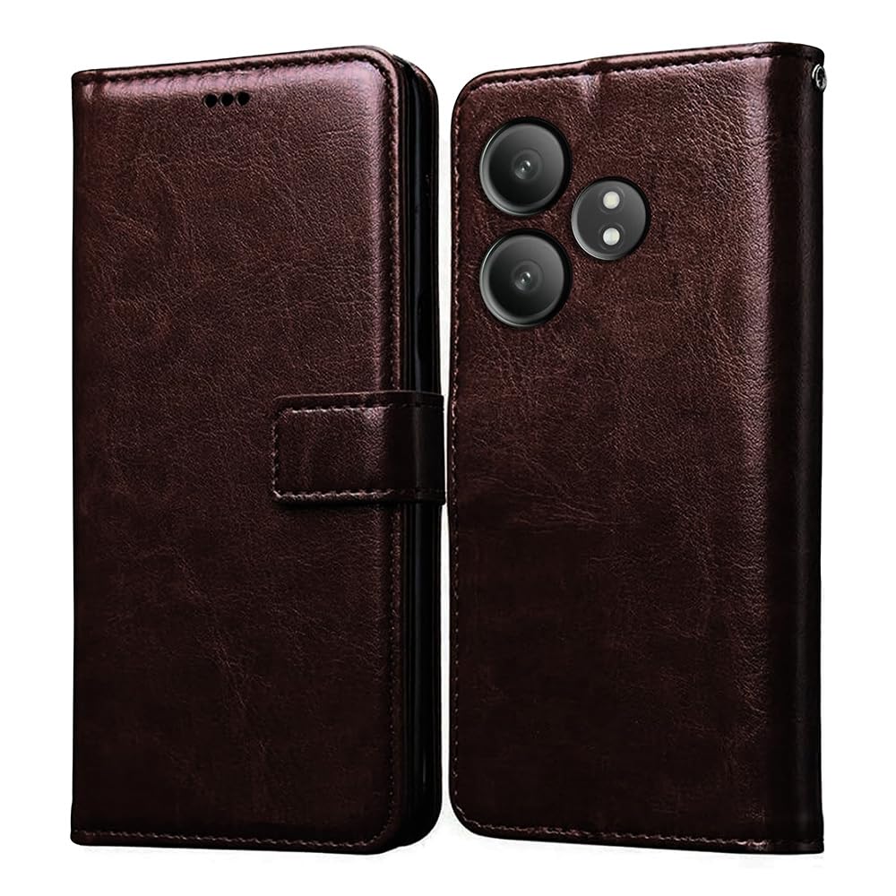 Amazon Brand- Solimo Flip for Realme GT 6T 5G (Leather_Coffee) (B0D632VX2M) Amazon Price History, Amazon Price Tracker