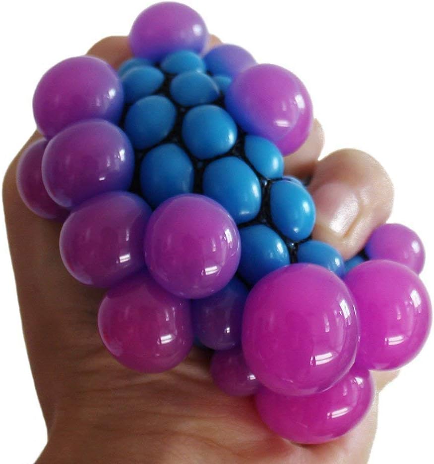 PIE ENTERPRISES Squish Stress Relief Mesh Color Changing Squishy Ball Hand-Set of 3