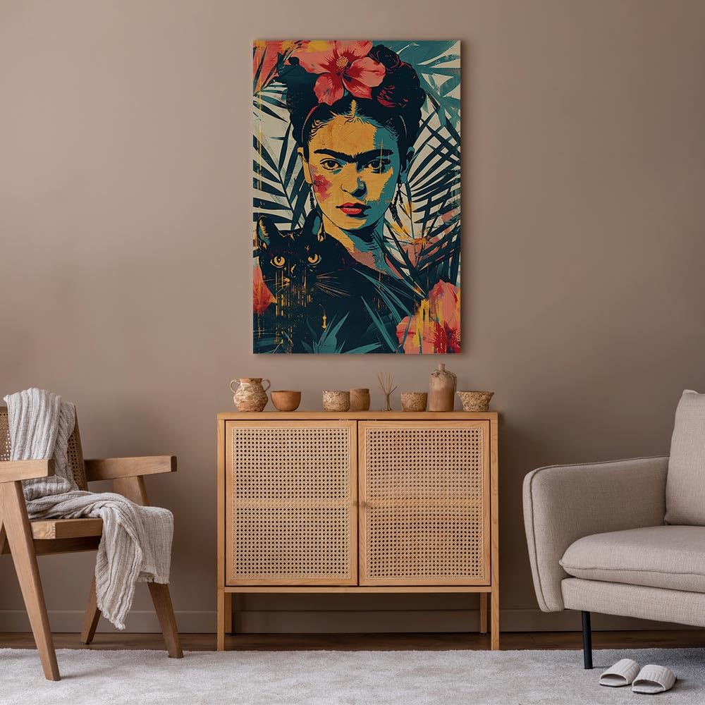 murando - Akustikbild Schwarze Katze, 60x90 cm, 1-teilig, Schallschutz