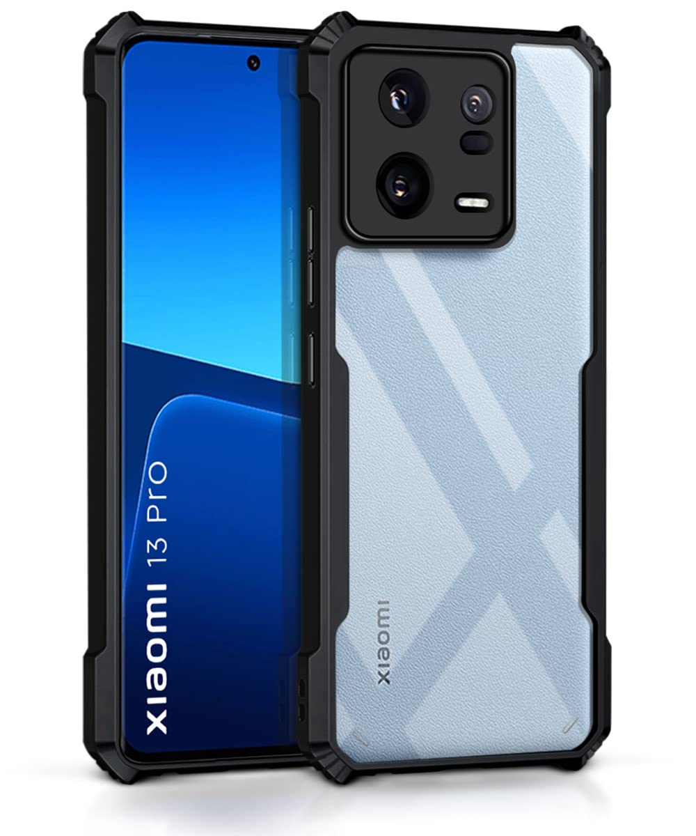 WOW IMAGINE Shockproof Crystal Clear Back Cover Case for Xiaomi 13 Pro 5G | 360 Degree Protection | Protective Design | Transparent Back Cover Case for Xiaomi Mi 13 Pro 5G (Black Bumper) WOW IMAGINE Shockproof Crystal Clear Back Cover Case for Xiaomi 13 Pro 5G | 360 Degree Protection | Protective Design | Transparent Back Cover Case for Xiaomi Mi 13 Pro 5G (Black Bumper)