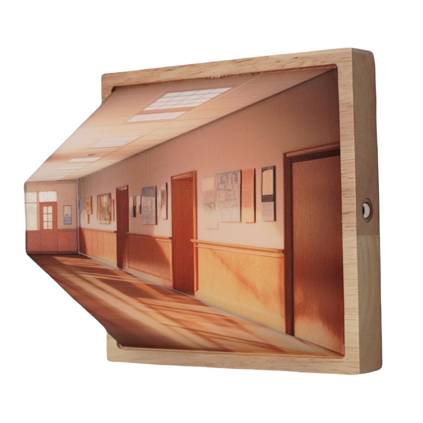 Wall-Mounted Nursery Night Light, Naked Eye Vision Picture Frame Wall Lamp, 3D Visual Illusion Wall Art Atmosphere Lamp, 3 Colors Adjustable USB Powered LED Wall Art Light for Corridor, Gallery, Room