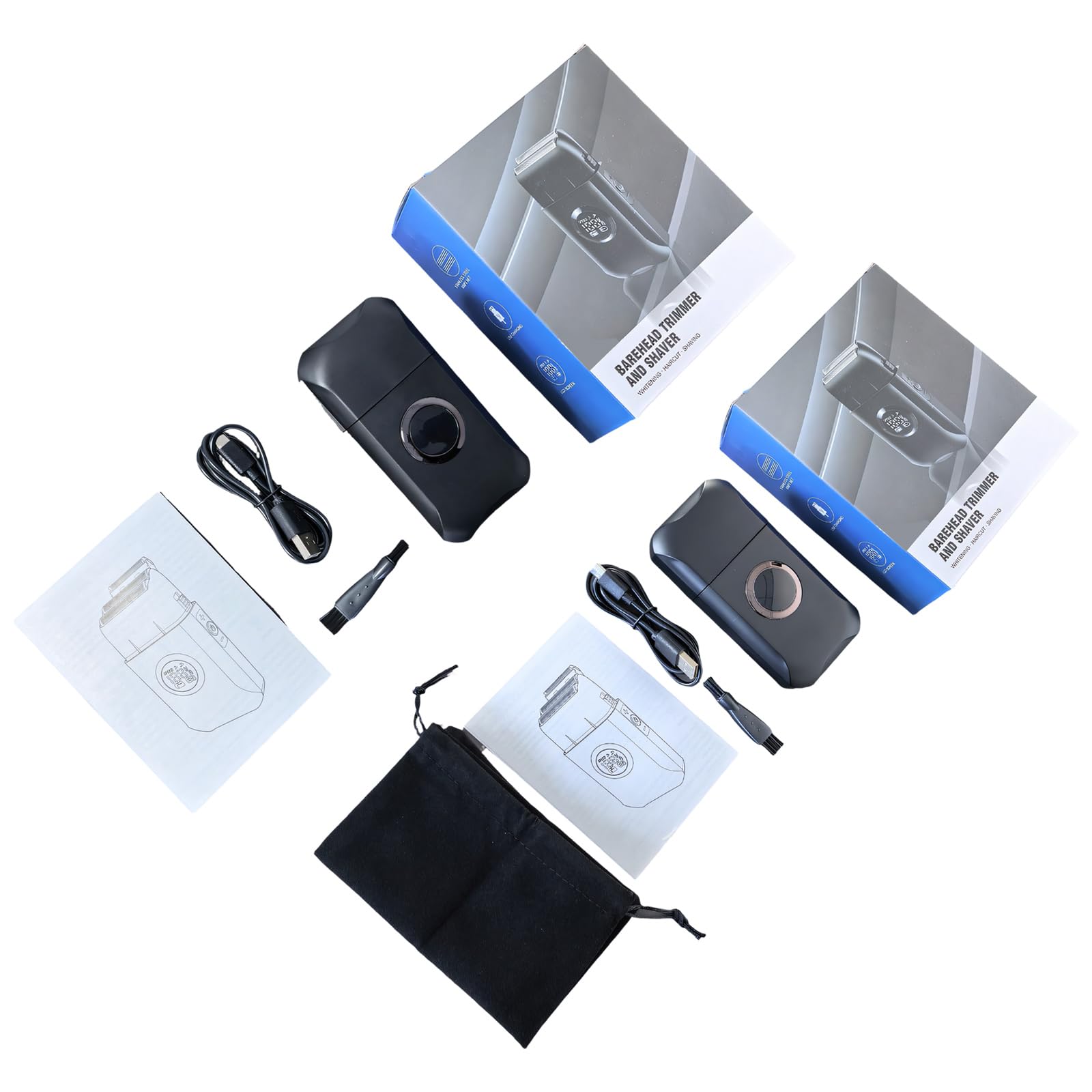 Rasoio compatto a umido e asciutto: efficiente regolabarba con ricarica USB, palestra, viaggi lavoro, taglierino impermeabile