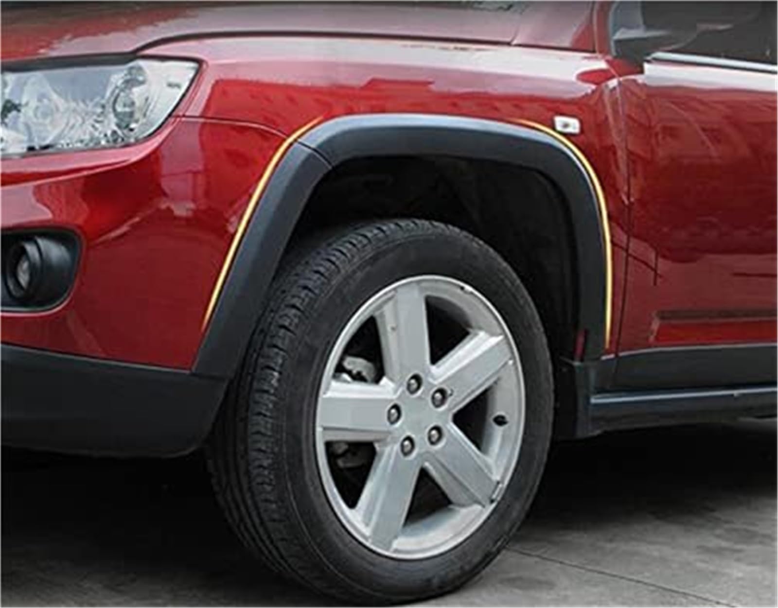 Dla Jeep, Compass 2011-2016 samochód przedni tylny nadkola rozszerzenie koła osłona łukowa tapicerka czarne akcesoria zewnętrzne Uniwersalne poszerzenia błotników