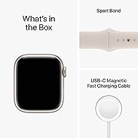 Vista 35 de Apple Watch Series 8 (GPS, 1.772 in) - Caja de aluminio Starlight con correa deportiva Starlight (renovado prémium)