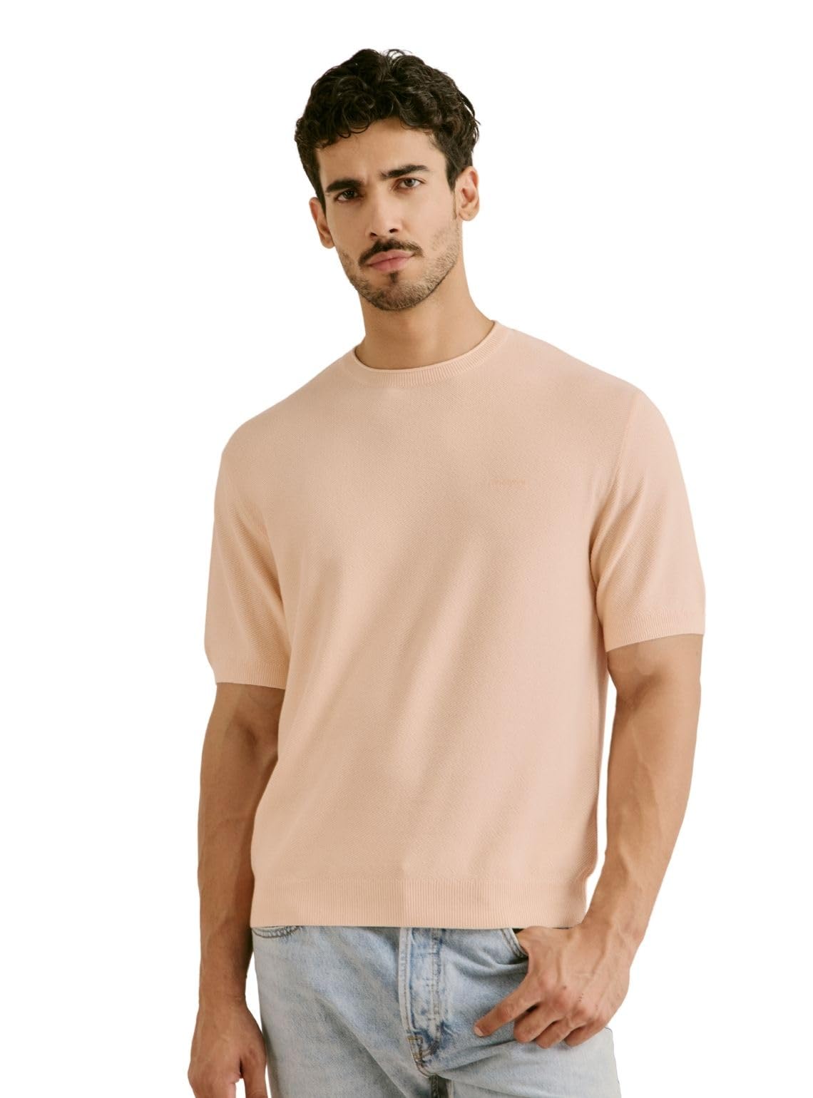 andamen Men Pure Cotton Relaxed Fit Crew-picture-35