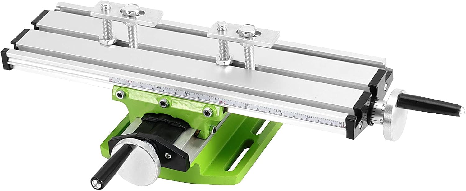JOIKIT 12.2 Inch Mini Milling Machine Worktable, Compound Drilling Slide Table, Multifunction Worktable, Drill Vise Fixture Adjustment Worktable for Bench Drill