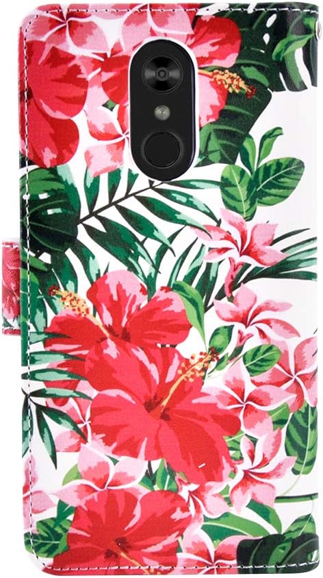 UrSpeedtekLive LG stylo 4 Case, LG stylo 4 Wallet Case, Premium PU Leather Flip Wallet Case Cover w/Card Slots & Kickstand Compatible LG stylo 4 (2018)/LG Q Stylus, Flower 3