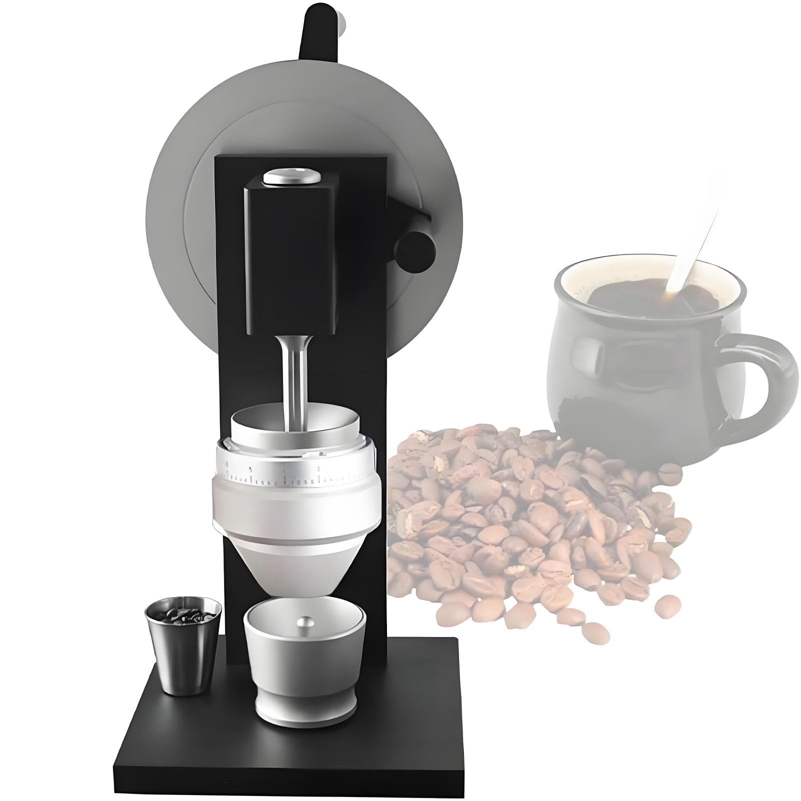 Ręczny młynek do kawy, przenośny, regulowany, z zadziorem stożkowym 83 mm, do podróży, na kemping, do biura, espresso, parzenia