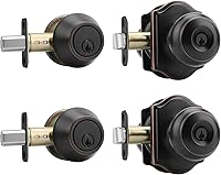 Vista 38 de Haidms - Perillas interiores de puerta de bronce aceitado, perillas de privacidad para puerta interior, perillas de puerta interior de bronce