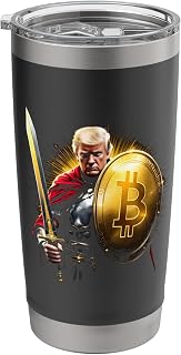 Donald Trump Crypto President Parodie Meme Funny Bitcoin Stainless Steel Insulated Tumbler
