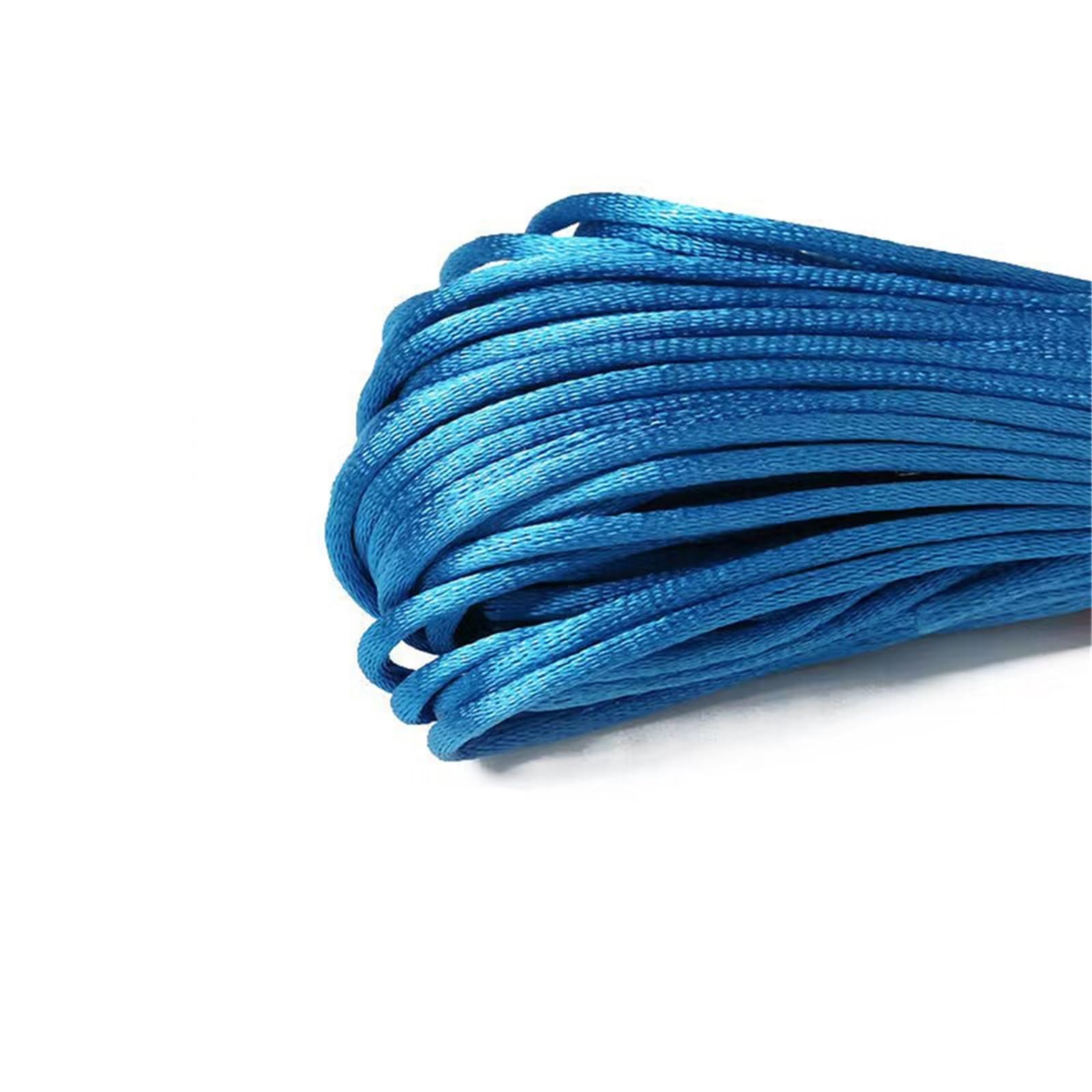 Nylon Cord Thread 10pcs 20M/Roll 1.5-2.5mm Chinese Knotted Thread Rope Nylon Cord For Jewelry Bracelet for Making Bracelet, Necklace, Chinese Knot(Lake Blue,2mm About 20M)