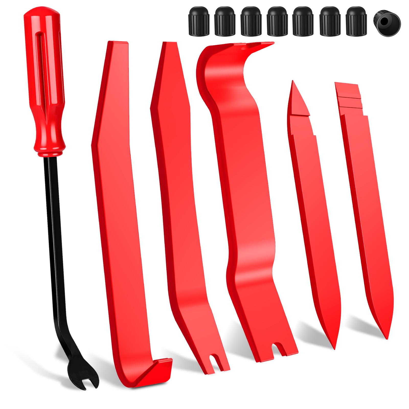 14Pcs Car Trim Removal Tool kit No Scratch Plastic Pry Tool-Red