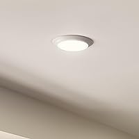 Vista 4 de Kichler Gen I Downlight LED, montaje empotrado al techo de 7.5", luz interior regulable, 2700K, (7.5" x 1.5"), blanco, 43846WHLED27