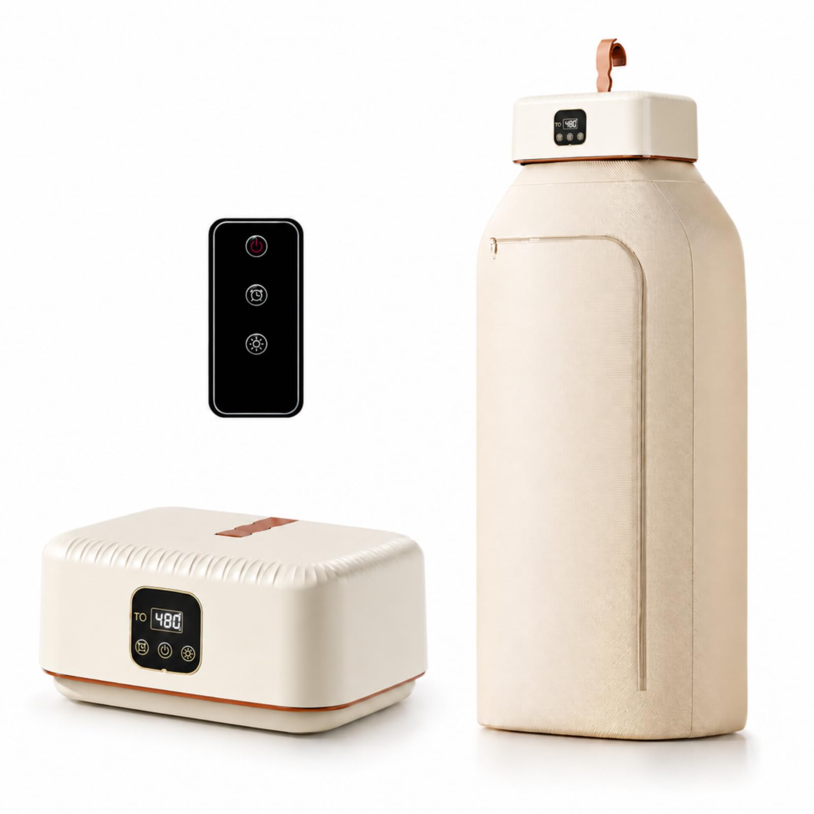 LumenOrbit 衣類乾燥機【Amazon.co.jp 人気商品・1年間の無料交換保証】ポータブル 乾燥機 小型 電源コード式 リモコン付き 2段階風速 タイマー8段階乾燥自動停止 LOD-01F カーキ
