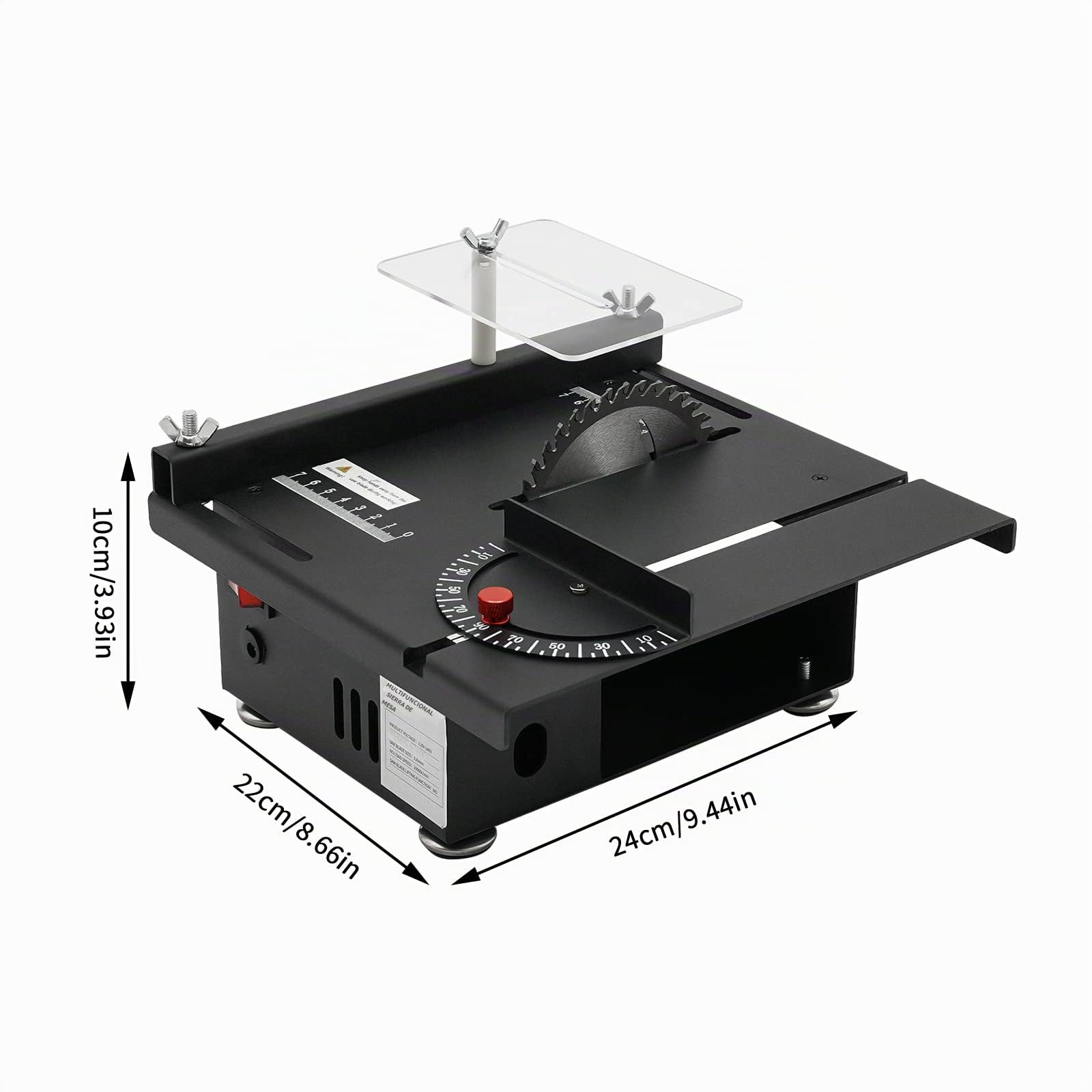 Mini sierra circular de mesa, 10000 rpm, multifunción, carpintería, 7 velocidades, 200 W, multifunción, portátil, de precisión, para manualidades, madera hecha a