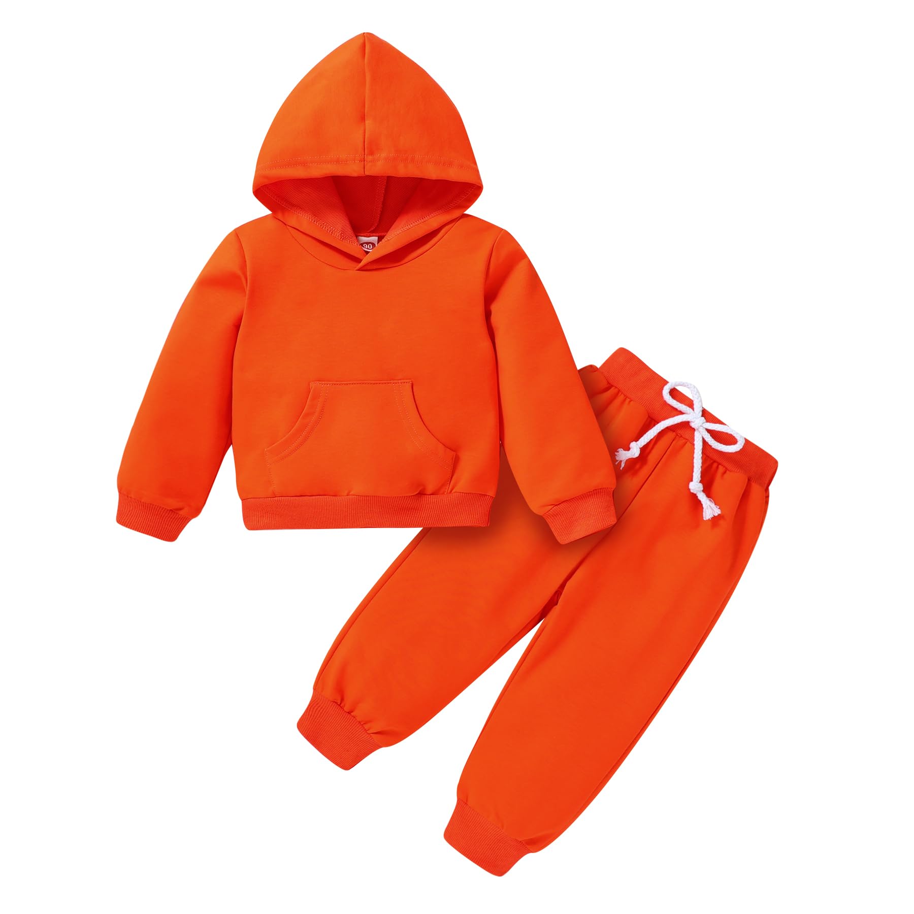 Happy Town Baby Fall Outfits for Girl Boy Long Sleeve Hoodie Top and Long Sweatpants Set Toddler Sweatsuit