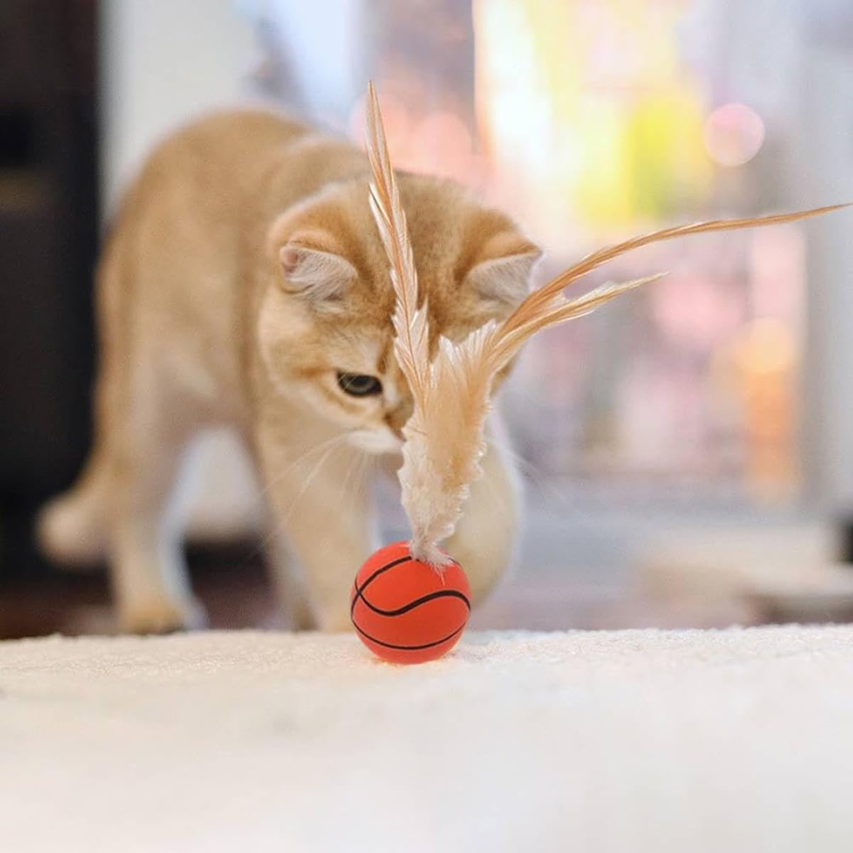 Amazon | 猫 ボール猫おもちゃ 羽付きボール おもちゃボール 弾力