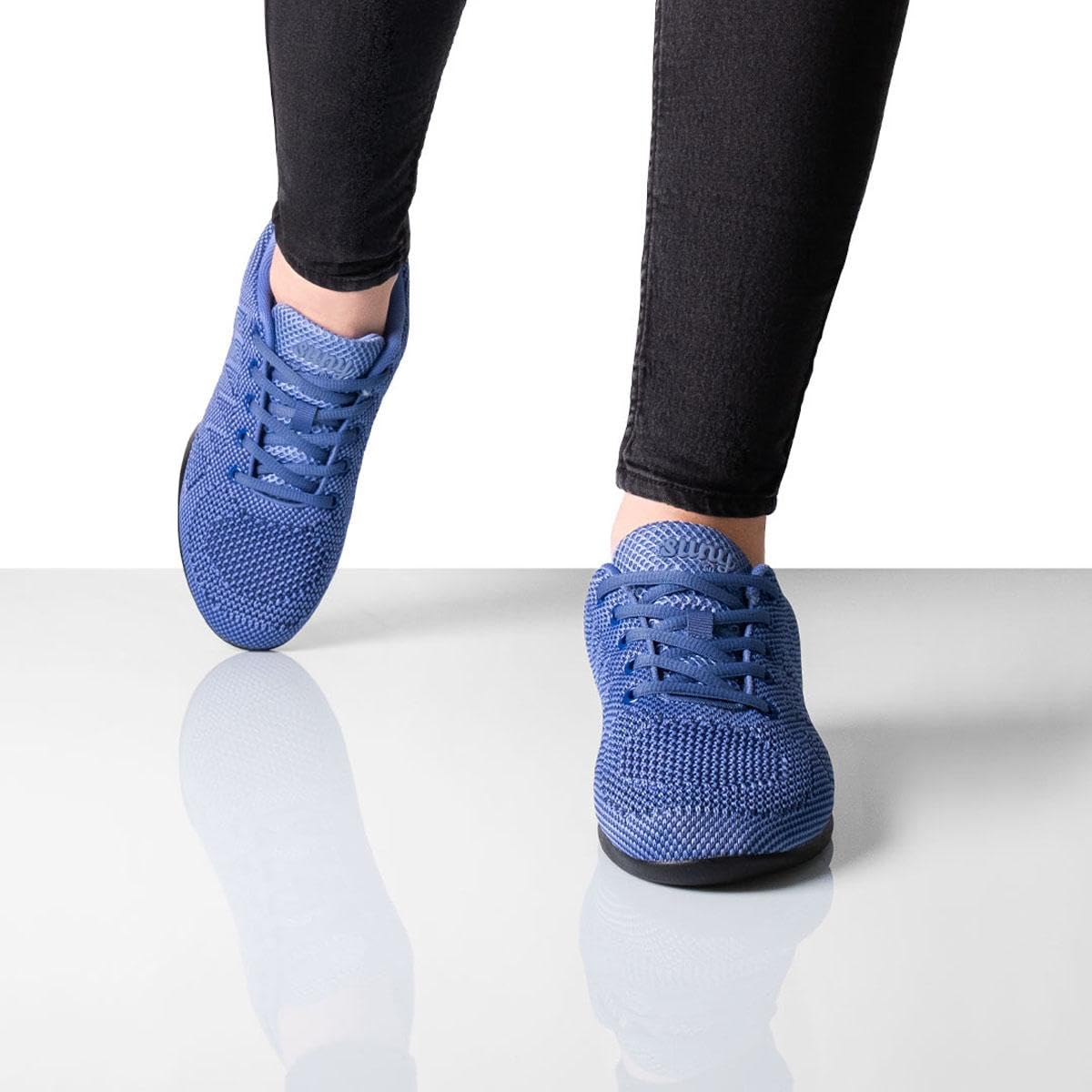 Anna Kern Suny Dance Sneakers 185 Bold – Knit Capri blu – Larghezza normale – tacco da 1 cm – Suola in PU divisa