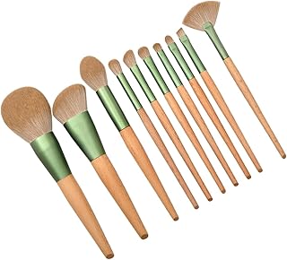 NOLITOY 10pcs Makeup Brush Set Wooden Handle ...