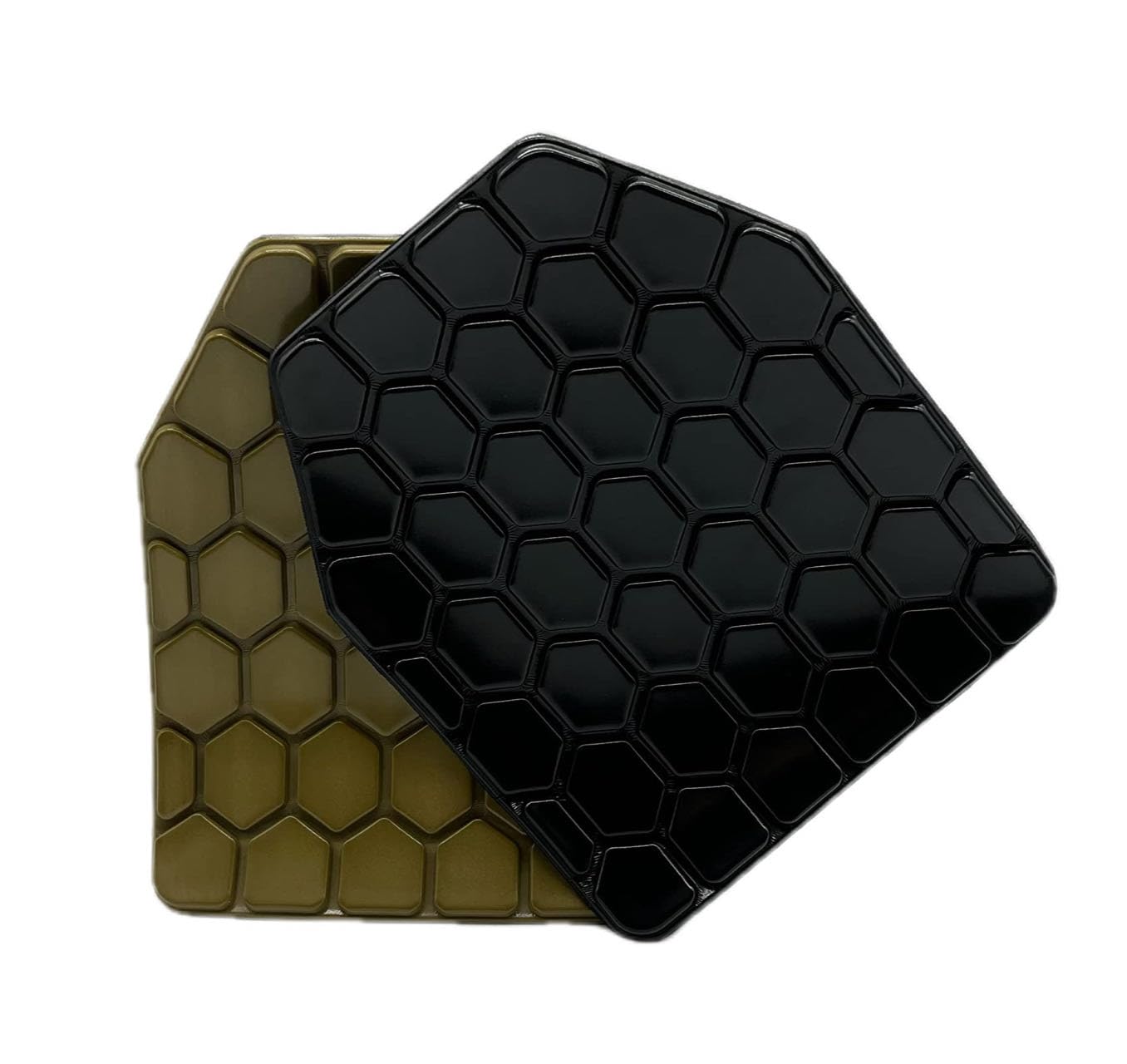 Chastep Tactical Airsoft Plates Non-Newtonian Paintball Vest Inner Liner Shock Plates Boxing Body Protector Back Thoracic Protection (2, Black)