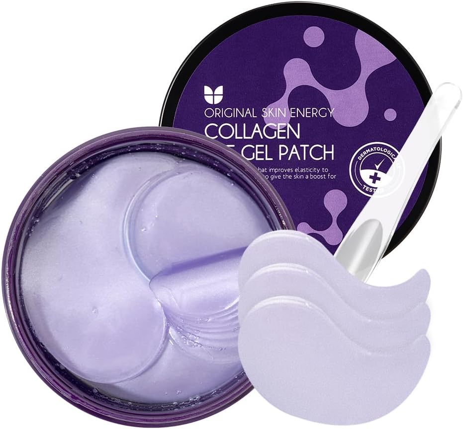 Marine Collagen Eye Gel Patch with Hydrolyzed Collagen, Caviar, and Chamomile for Firming, Nourishment, and Wrinkle Care- Korean Eye Mask– 60pcs –