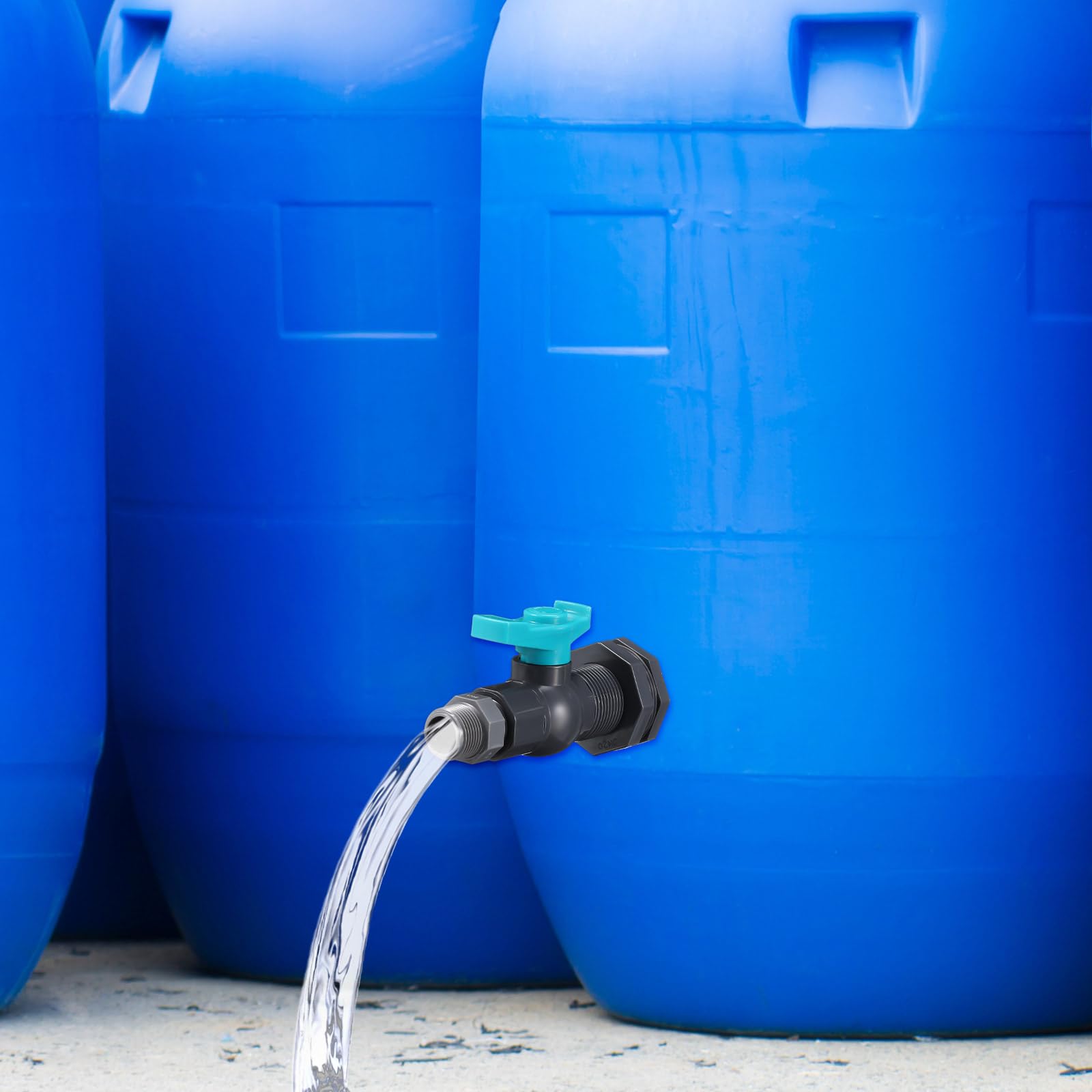 2 set di connettori deviatori da 3/4 pollici, per barile d'acqua in PVC, kit di connettori per tubo flessibile e adattatore per rubinetto e nastro sigillante per casa, esterno (stile semplice)