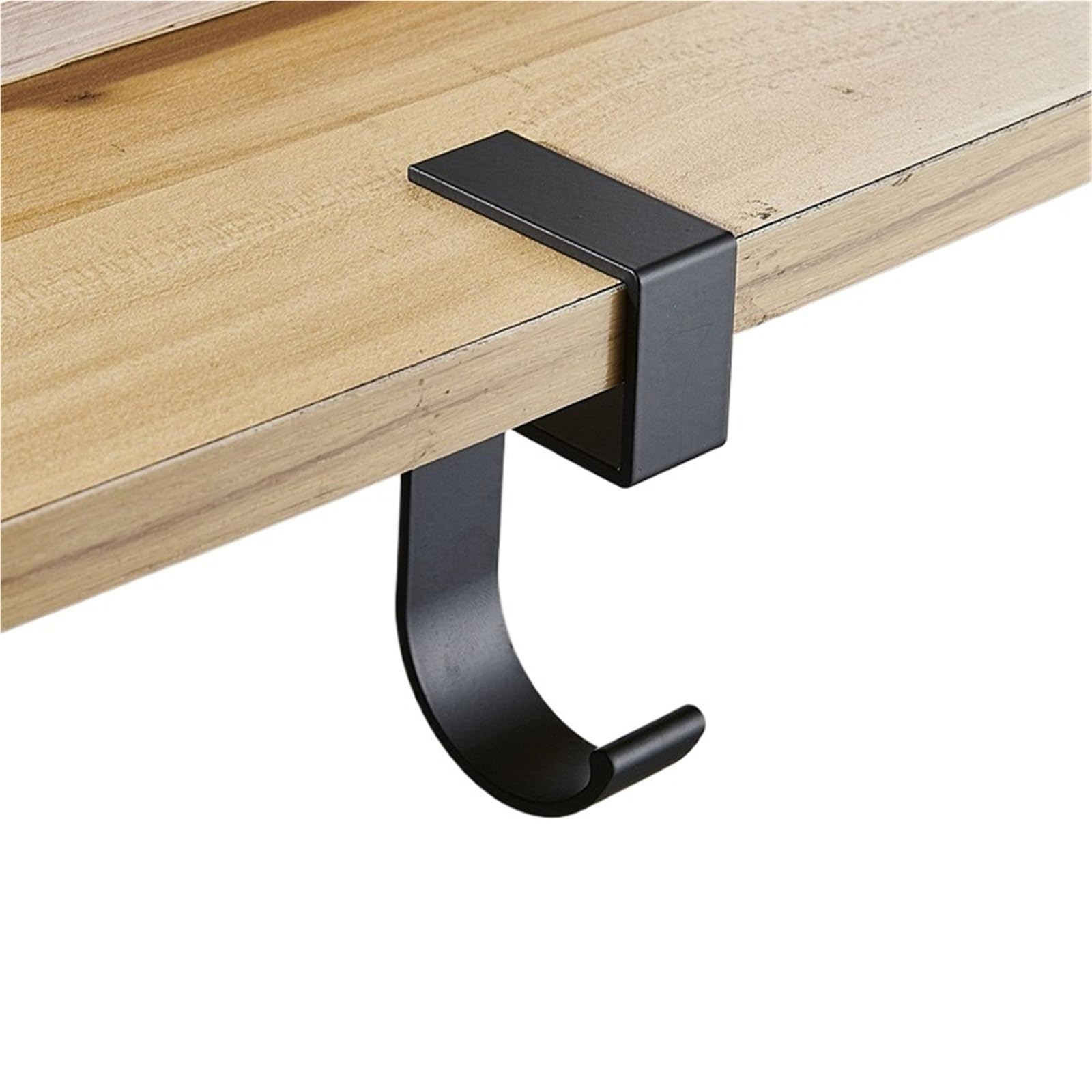 GHHZML Handbag Hooks for Tables Desk Bag Hanger Portable Office Edge Hook Desktop Backpack Side Handbag Rack(A Black)