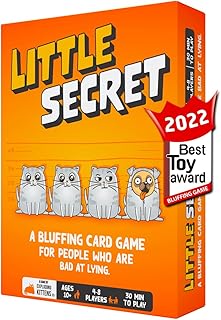 LITTLE SECRET | Bluffing Board Game for Family and Friends | An Exploding Kittens Card Game Collaboration | Award-Winning Board Game for 4-9 players