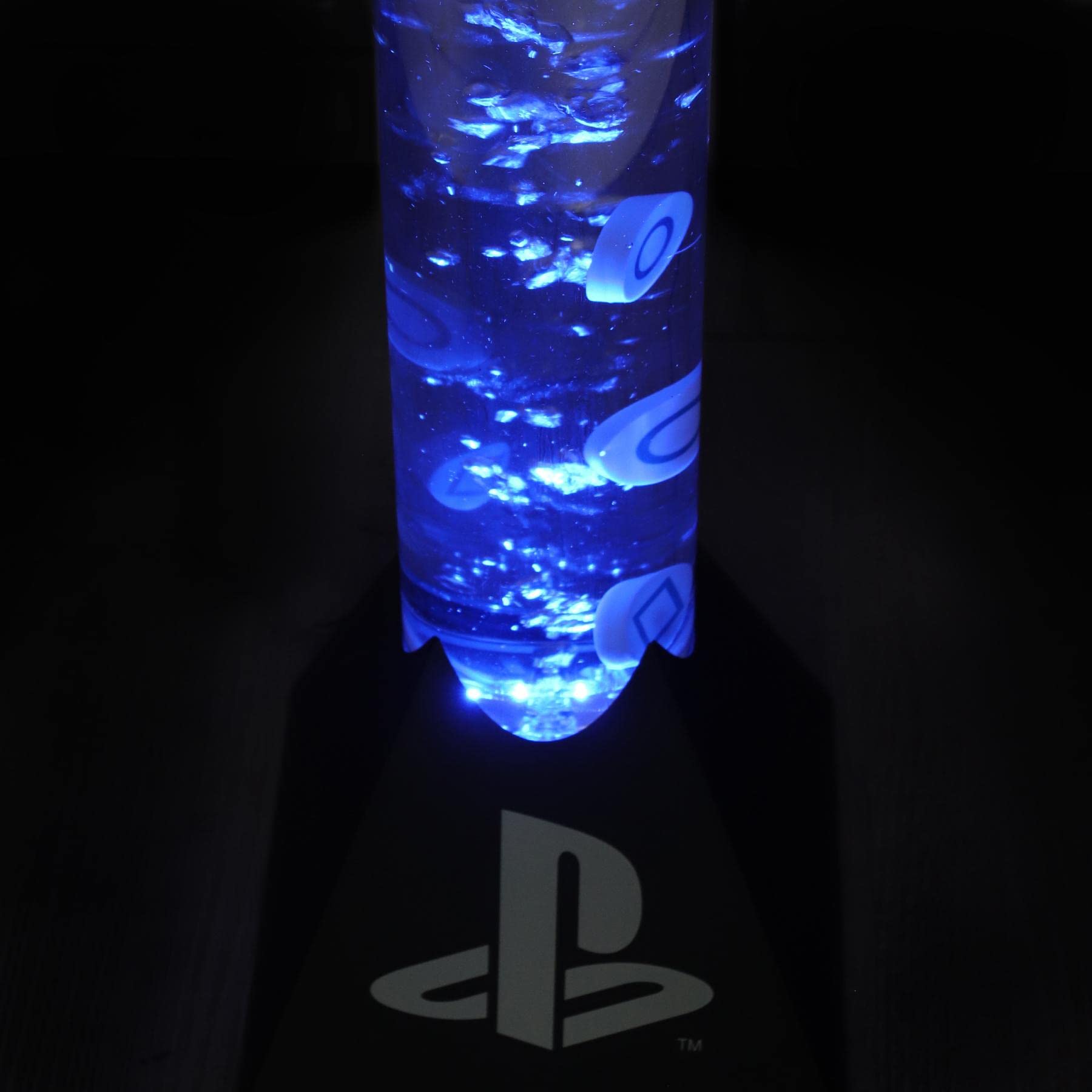 Paladone PlayStation-Lampe XL Wassersäule Schwarz Modern mit Bubblefunktion und LED-Beleuchtung 120 cm hoch