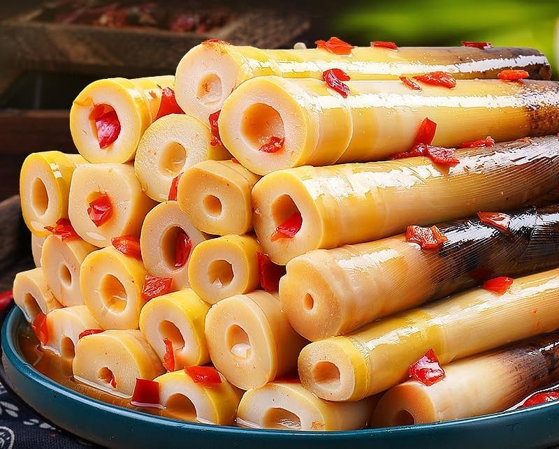 Hand peeled bamboo shoots, Chinese pickled bamboo shoots, spicy bamboo shoots, soaked tender bamboo shoots, Chinese crispy tender bamboo shoots, Chinese cuisine (Spicy flavor,1 pack)