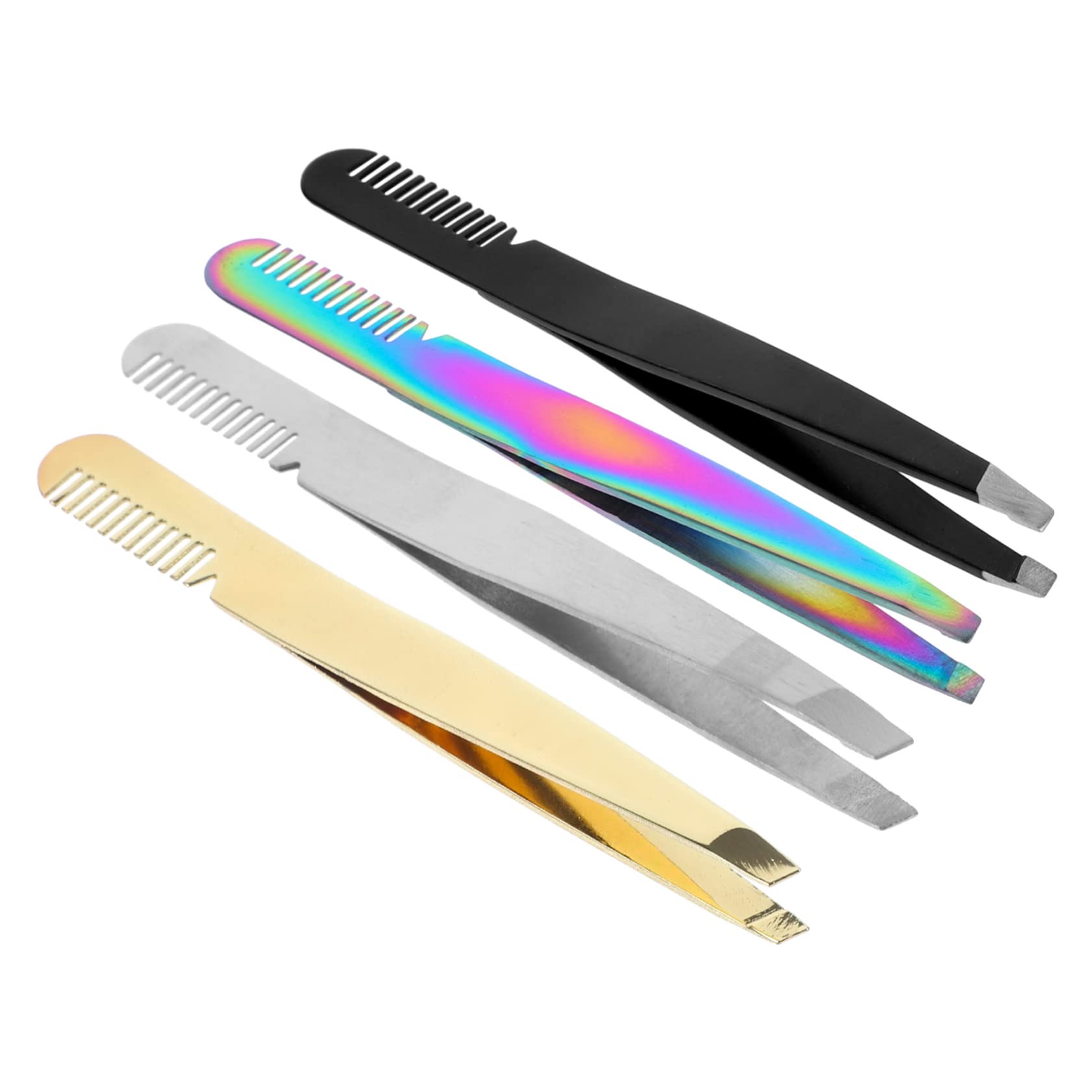 Mipcase 20pezzi Pinzette Per Sopracciglia Inossidabile Professionale Per Donne Design Elegante e Facile Da Pulire Per Rimuovere Sottocutanei e Trucco