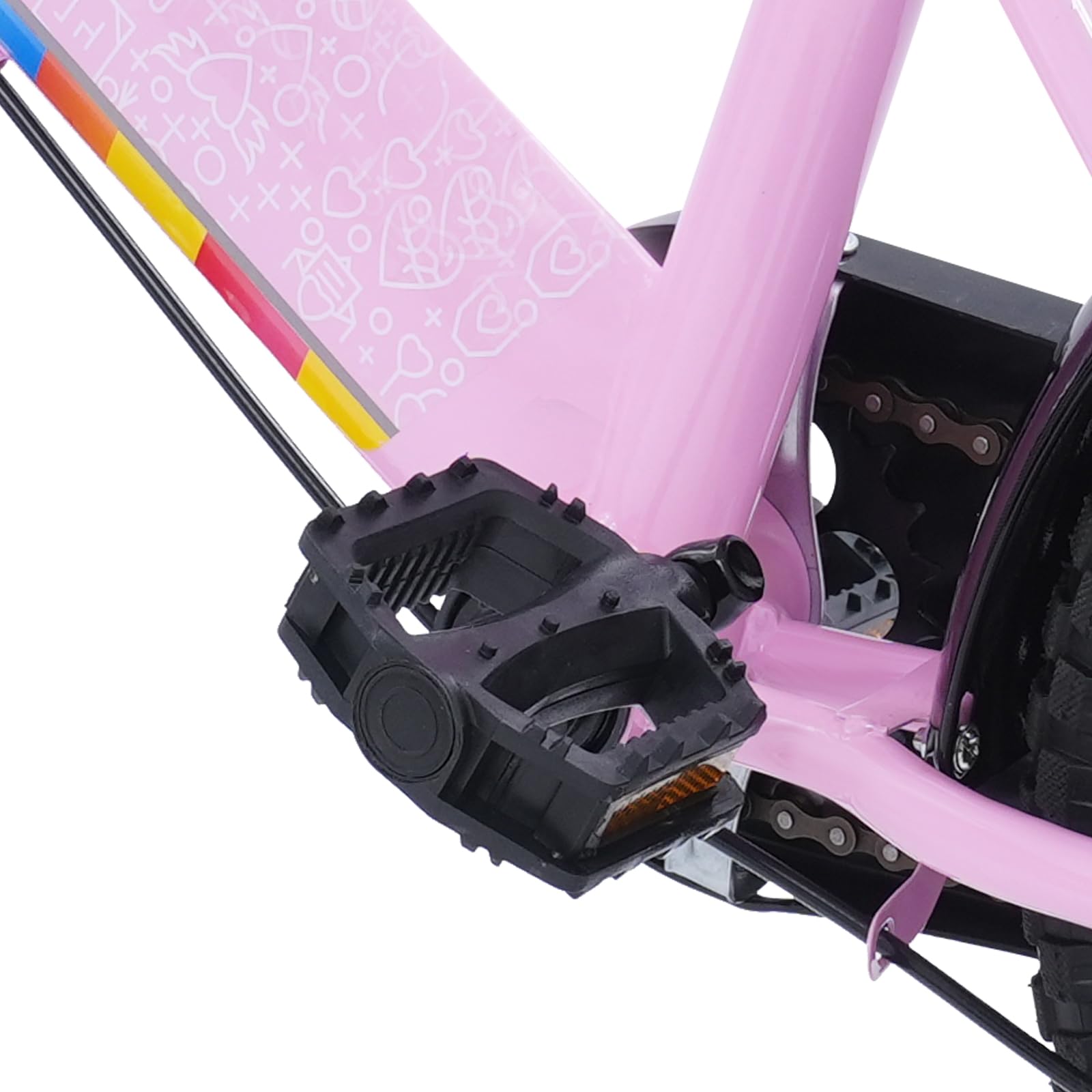 Bicicleta infantil de 14 pulgadas para niños y niñas de 3 a 6 años, altura ajustable para niños con ruedas estabilizadoras, cesta de almacenamiento, asiento trasero