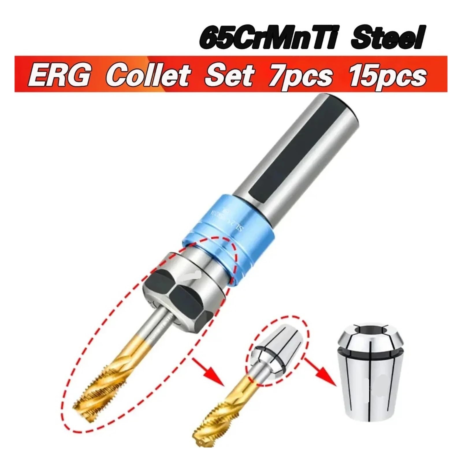 ER32 Tap Collets Tapping Collet Taps ISO ER25 ERG ERG16 ERG20 Square Drive Tapping ER Collet Machine Taps collets(ERG20-M5,JIS Standard)