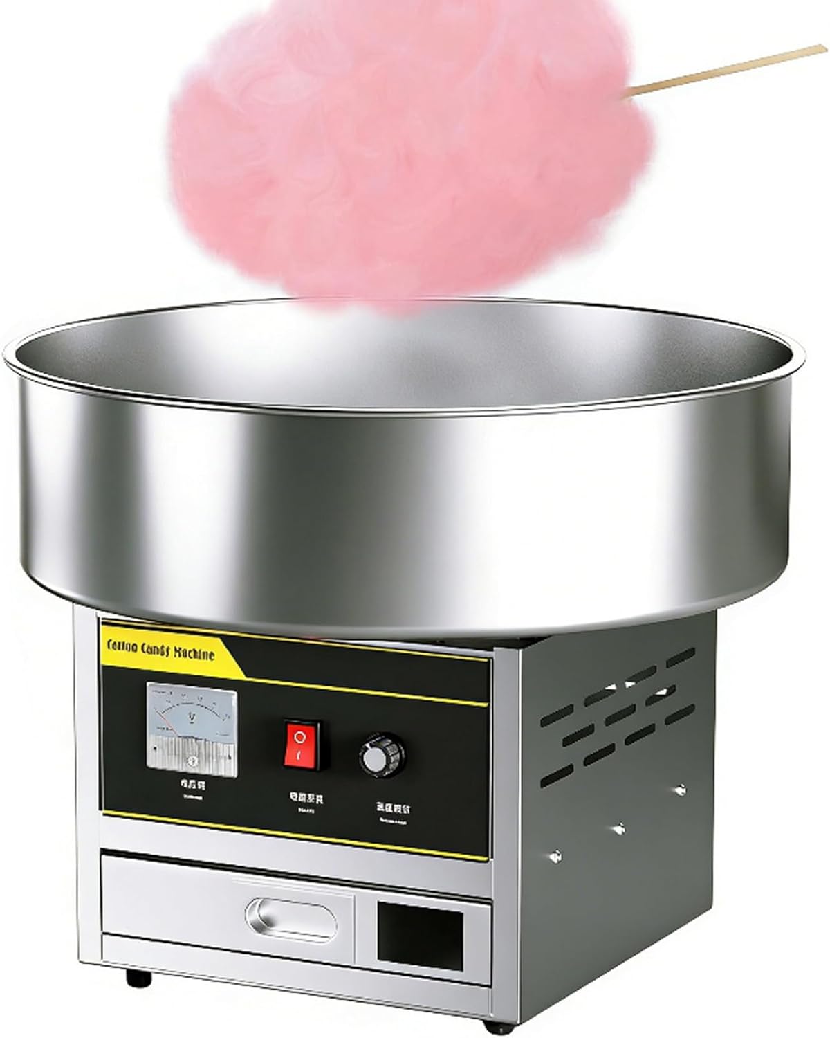 Electric Cotton Candy Machine, 1200W Household Cotton Candy Maker, with Stainless Steel Bowl and Sugar Spoon, Suitable for Home, Carnivals, Kids Birthdays, Family Gatherings and More