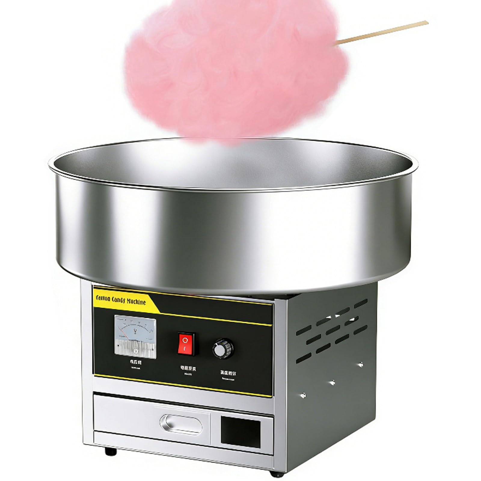 Elektrische Zuckerwattemaschine, 1200W Haushaltszuckerwattemaschine, mit Edelstahlschale und Zuckerlöffel, Geeignet für Zuhause, Karnevale, Kindergeburtstage, Familienfeiern und Mehr