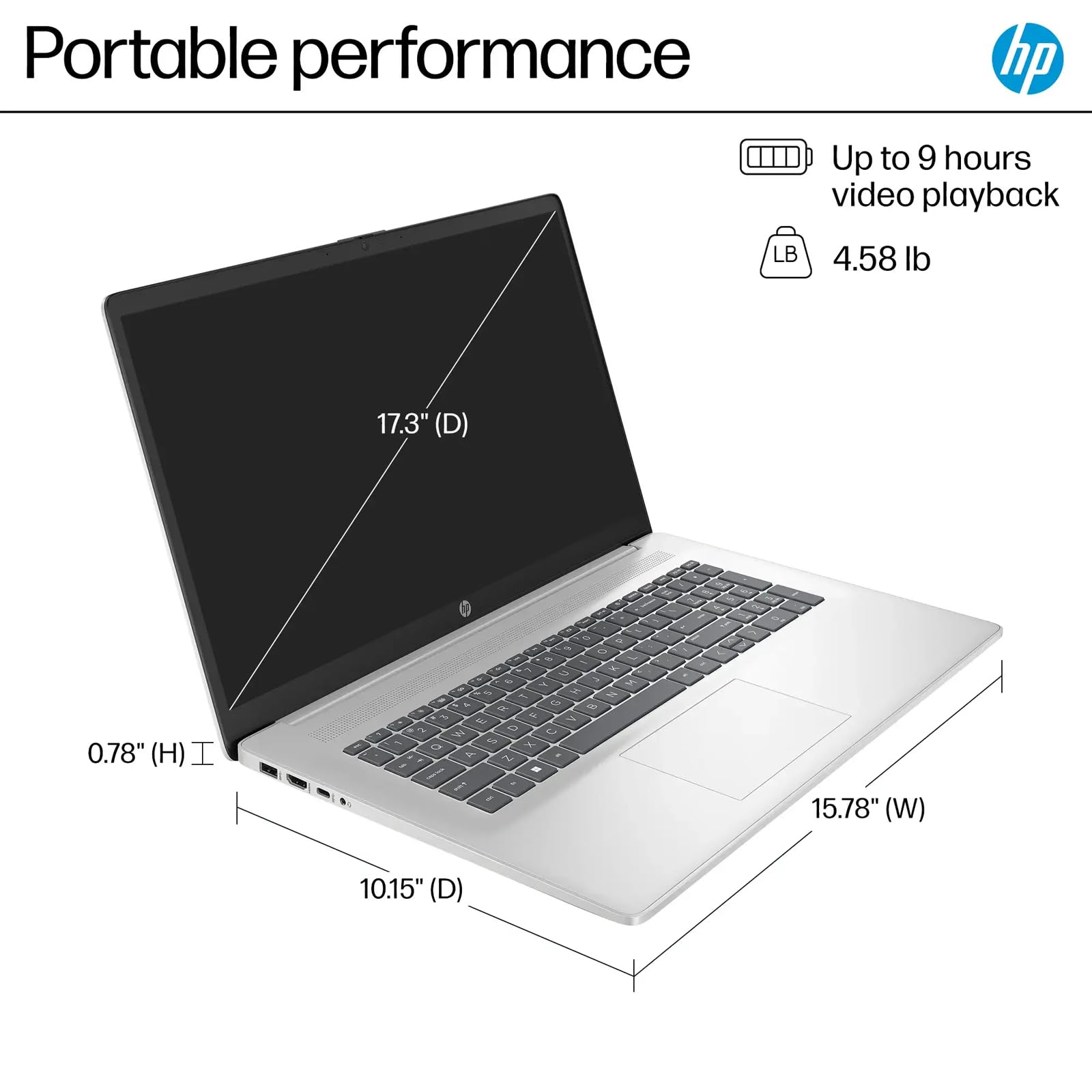 Amazon.co.jp: HP 17.3インチノートパソコン、FHDディスプレイ、6コア