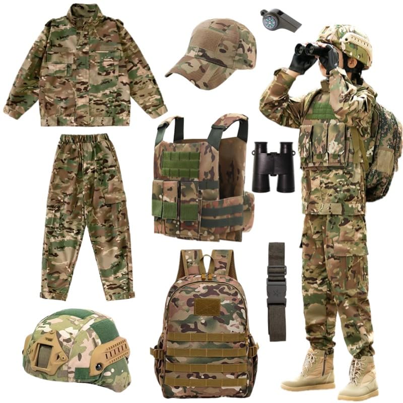 KlocergArmy Costume Boy Soldier Full Set Role Playing Special Forces Children's Costume Military Personnel