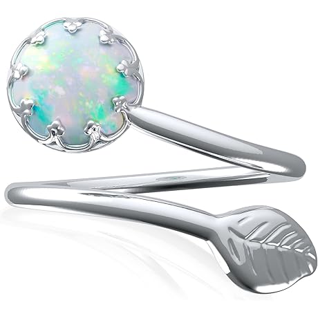 925 Silver White Opal Ring: A Radiant Gemstone Adorned