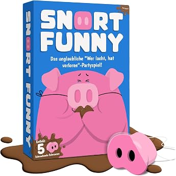 Lucky Egg Snort Funny - Party Games for Adults and Children - Who Laughs, Has Lost - Family Games with 150 Challenge Cards, 5