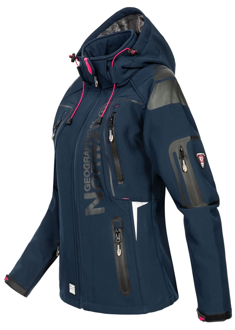 Geographical Norway Tisland Lady Chaqueta softshell impermeable para mujer con capucha resistente al viento