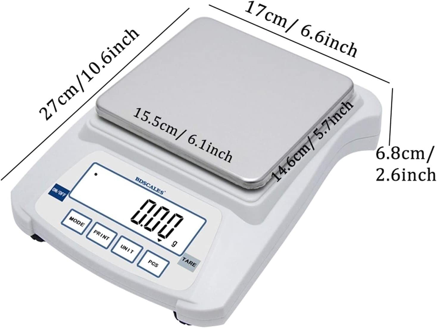 Báscula de precisión analítica 0,01 g Balanza analítica Balanza de Laboratorio Balanza Digital de Alta precisión para Laboratorio Joyería Negocio Hogar ()