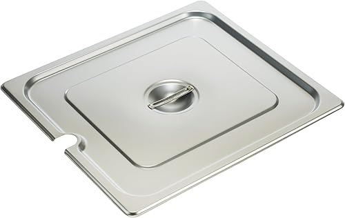 Winco Cubierta ranurada de tamaño 2/3, acero inoxidable, mediano