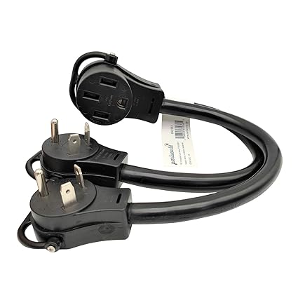 Parkworld 692361 RV (2)30A to 50A V adapter cord, (2) TT-30P male to 14-50R female, 1.5FT