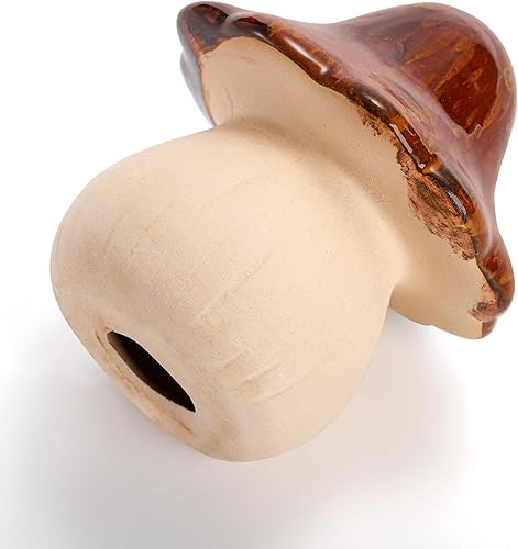 Miniatura 4 de Peohud Paquete de 6 hongos de cerámica para jardín, adorno de césped, decoración de estatua de hongo para jardín de hadas, patio, interior,