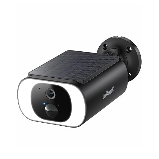 ieGeek S1 Solar Security Cameras Wireless Outdoor, 2K WiFi Battery Powered Home Surveillance Camera with Embedded Solar Panel, AI Motion Sensor, Smart Alarm, Color Night Vision, Cloud/SD,Works w/Alexa