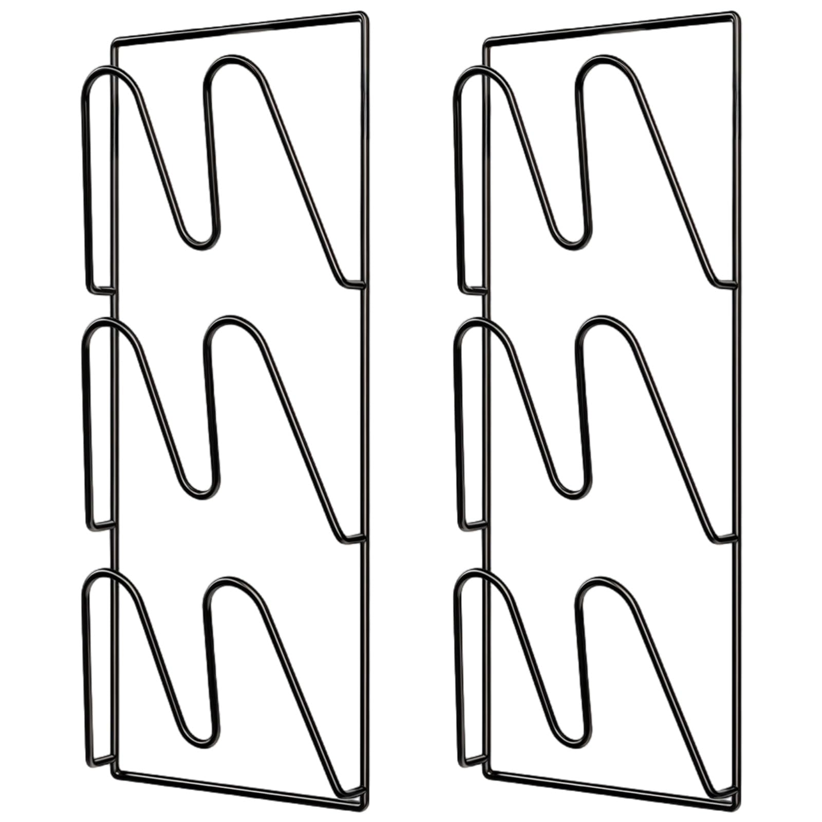 Generisch 2 Stk. wandmontierter Topfdeckelhalter, kreativer Küchenorganizer ohne Bohren, dreistufiger Metallhalter für Topfdeckel mit starken Saugnäpfen, platzsparend und ordentlich