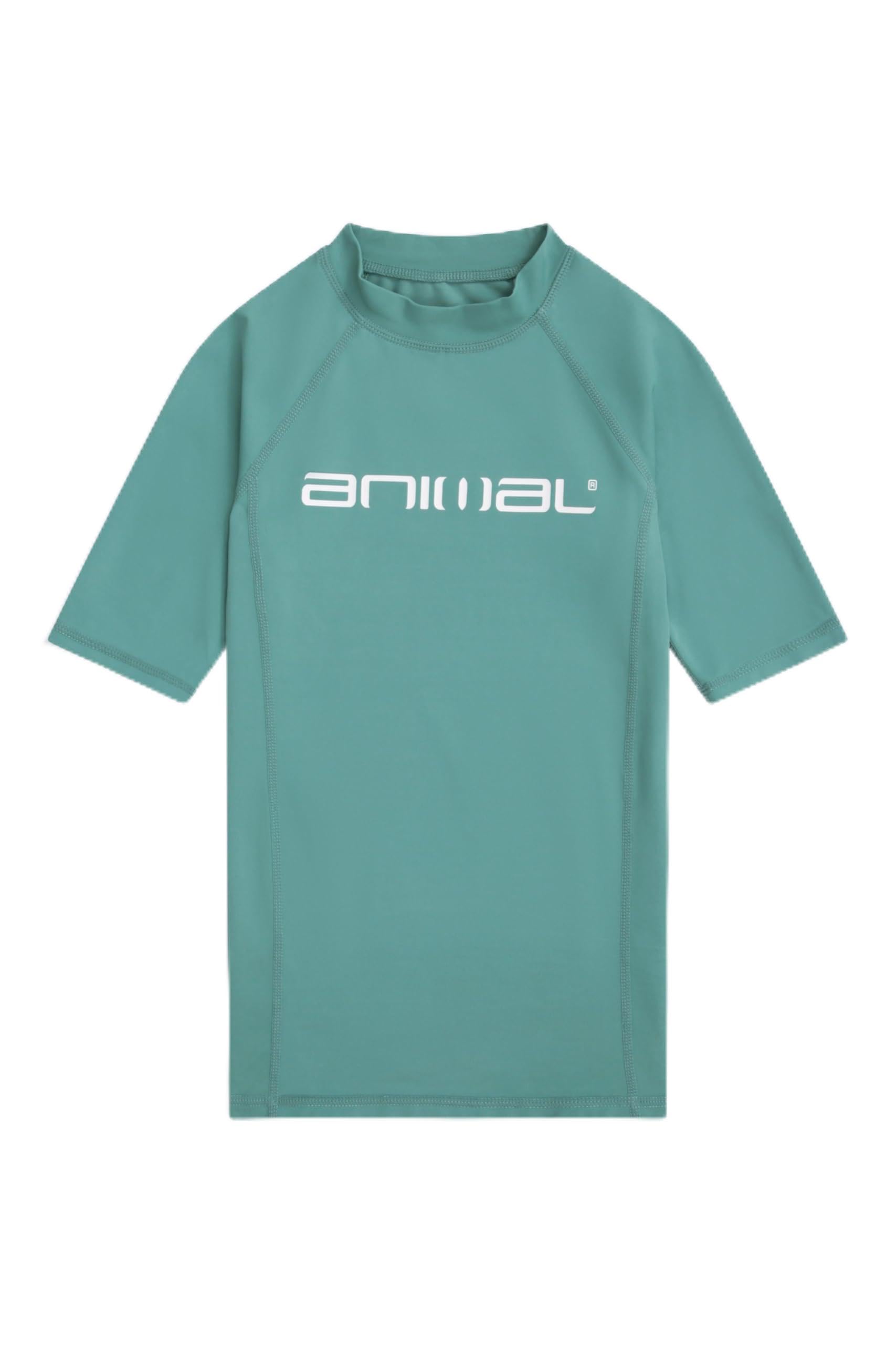 Animal Kai Kids Rash Vest - Quick Dry Top with UPF 50+, Chlorine & Saltwater Resistant for Boys & Girls - for Spring, Summer & Beach Pale Green 7-8y